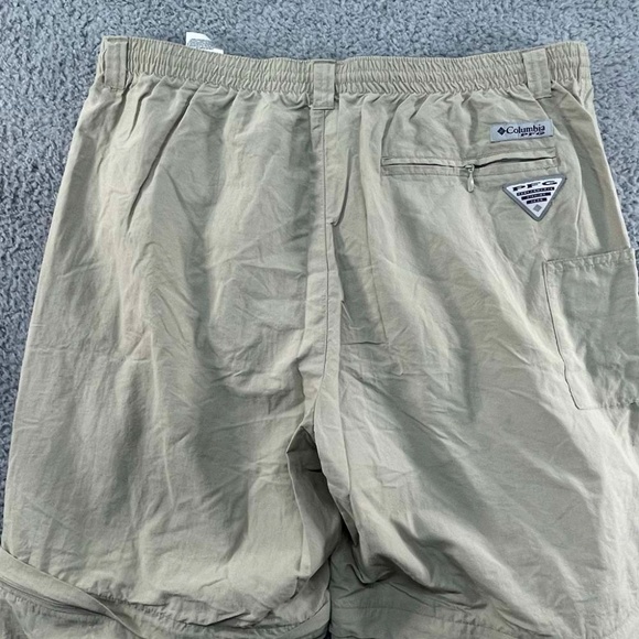 Columbia PFG Pants Mens Large Tan Convertible Outdoors Fishing Hiking Lined - Picture 2 of 14